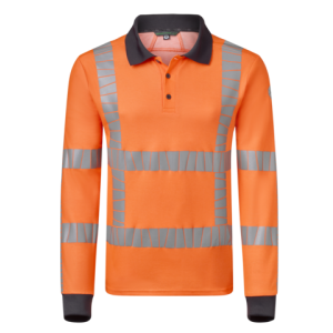 Havep Polo Lange mouwen RWS+ Fluo Oranje/Charcoal
