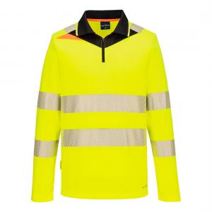 Portwest DX4 Hi-Vis polo lange mouw met rits type DX419