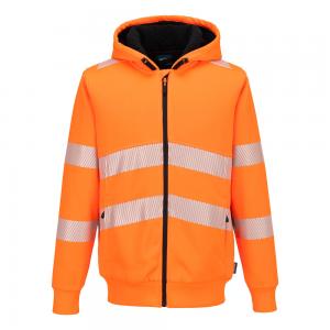Porttwest Hi-Vis winter Hooded sweater met rits model PW321